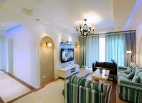 家裝客廳燈具 美式風(fēng)格裝修圖片