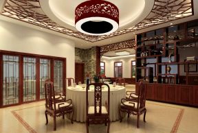 中式复古饭店装修 室内设计