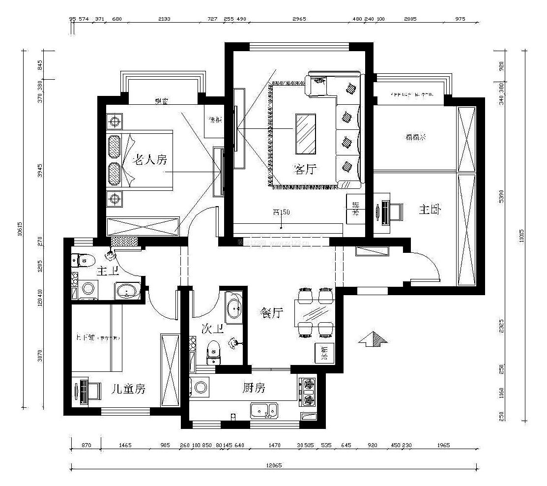 簡約小戶型平面圖