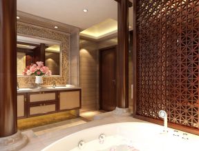 中式風(fēng)格衛(wèi)生間圖片 隔斷設(shè)計(jì)