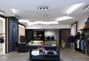 簡(jiǎn)約服裝店 吊頂造型裝修效果圖片