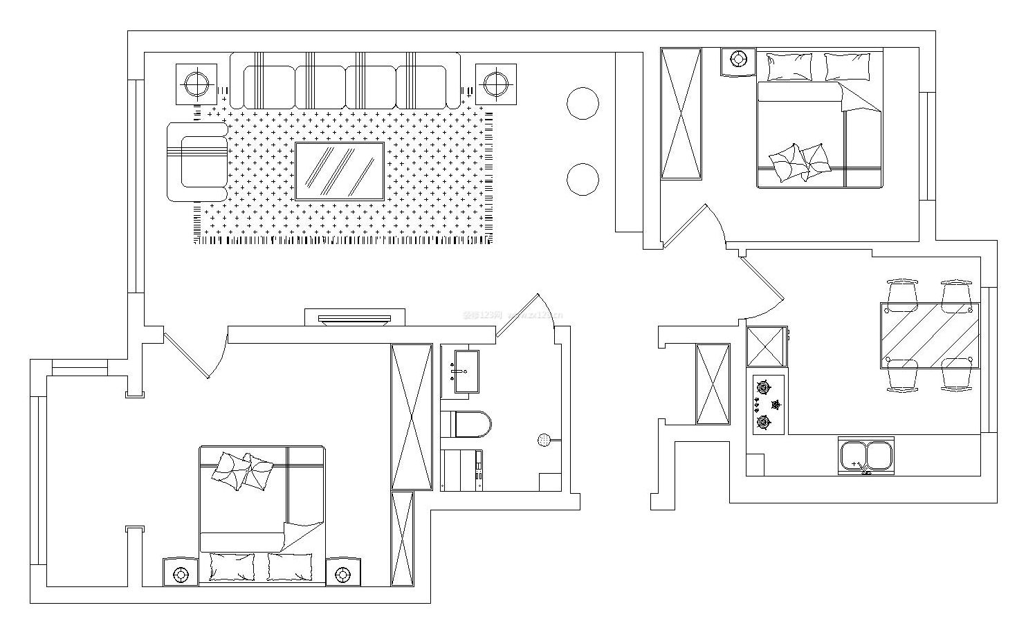 簡單房屋戶型平面圖