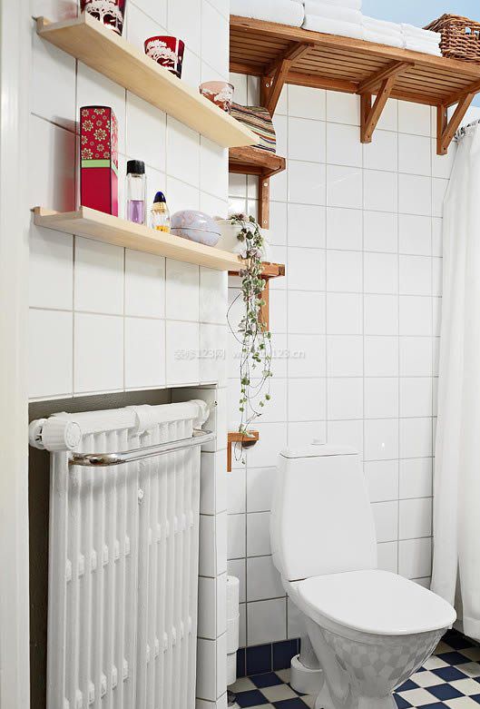 北欧风格卫生间白色瓷砖贴图