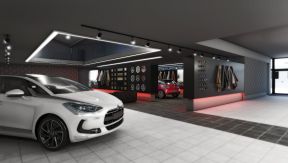 汽车展厅设计效果图 白色地砖装修效果图片