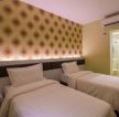 小型旅馆房间背景墙壁纸装修效果图片