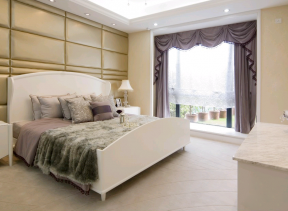 现代简约欧式风格 卧室窗帘效果图欣赏