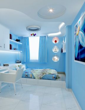 儿童房间设计片 蓝色墙面装修效果图片