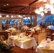 地中海风格餐厅木质吊顶实景装修效果图片