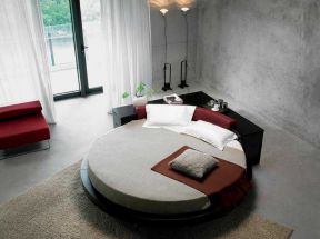 家居卧室设计 圆形床装修效果图片