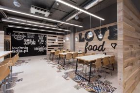 餐廳吊頂效果圖 時(shí)尚餐廳裝修效果圖片