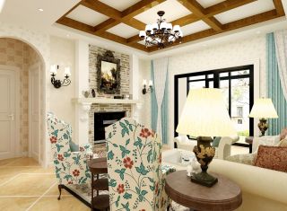 美式小户型客厅风格沙发椅子装修效果图片