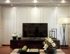 三房?jī)蓮d中式 落地?zé)粞b修效果圖片