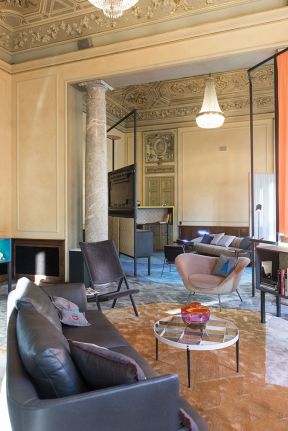 别墅设计装修 现代欧式客厅装修效果图