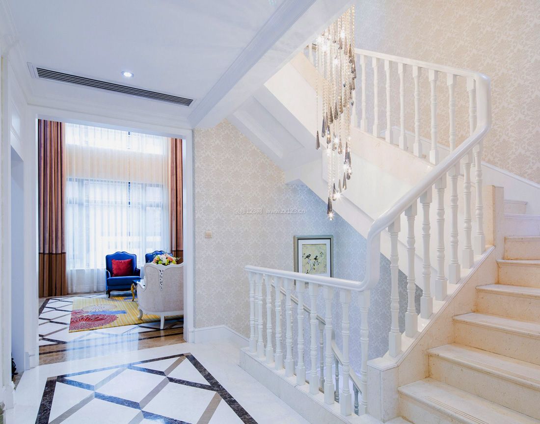 欧式家居设计室内楼梯扶手装修效果图