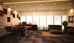 办公室顶面效果图 现代简约办公室装修图