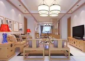 中式风格客厅效果图 客厅实木家具