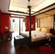 家装卧室红色墙面装修设计效果图片