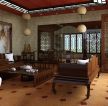 中式风格客厅木质茶几装修效果图片大全