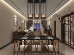 中式现代装修餐馆吊灯效果图片