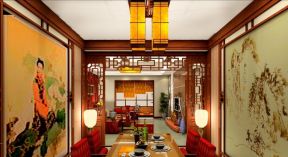 中式餐馆饭店包间装修效果图片