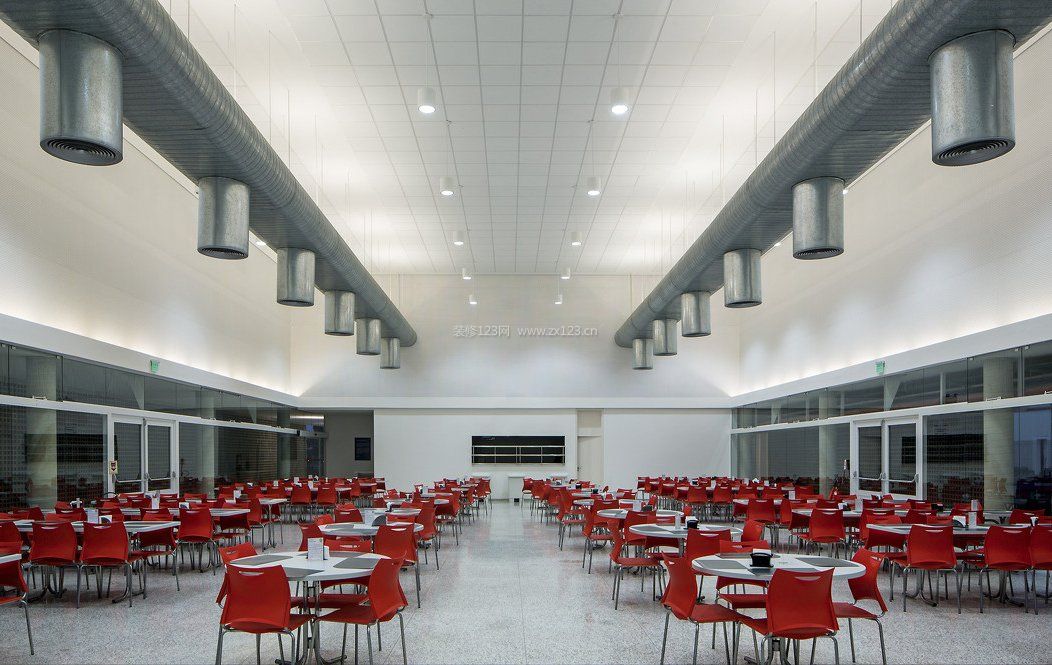 大型厂房食堂设计效果图
