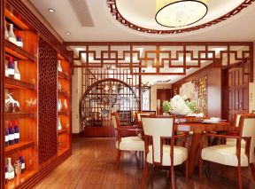 中式家居别墅餐厅设计元素装修效果图片