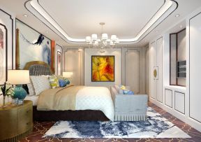 中式家居卧室装饰设计元素效果图