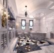 法式风格别墅大理石包裹浴缸装修效果图片