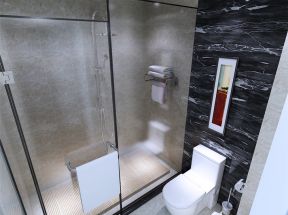 浴室玻璃隔断效果图 卫生间防滑垫