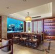 中式家装餐厅鱼缸装修设计效果图片