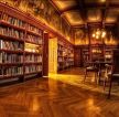 图书馆设计深黄色木地板装修效果图片