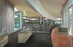 图书馆设计效果图 吊顶装饰效果图