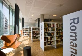 图书馆设计效果图 现代图书馆装修案例