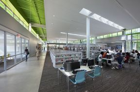 图书馆设计效果图 现代风格