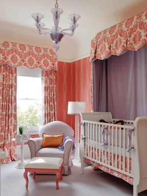 婴儿房装修效果图片 印花窗帘装修效果图片