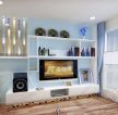 现代家装厨房和客厅的电视背景墙的装饰隔断图