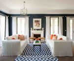 美式风格家居客厅布艺沙发装修效果图片