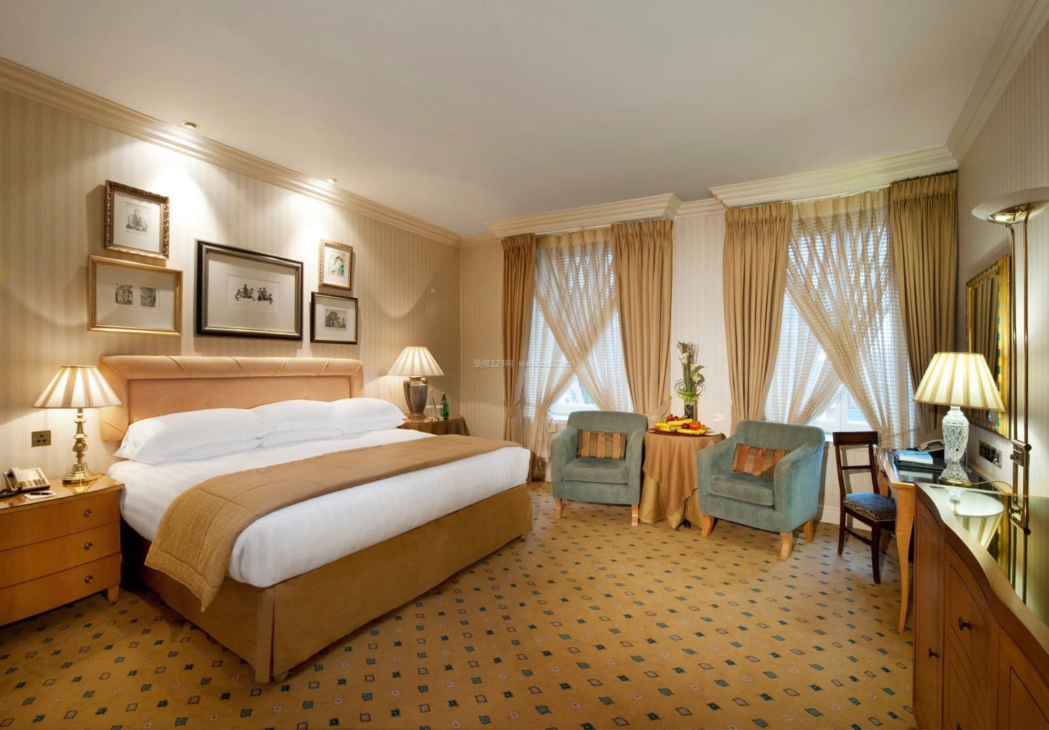 国外酒店客房室内地毯装修效果图片欣赏