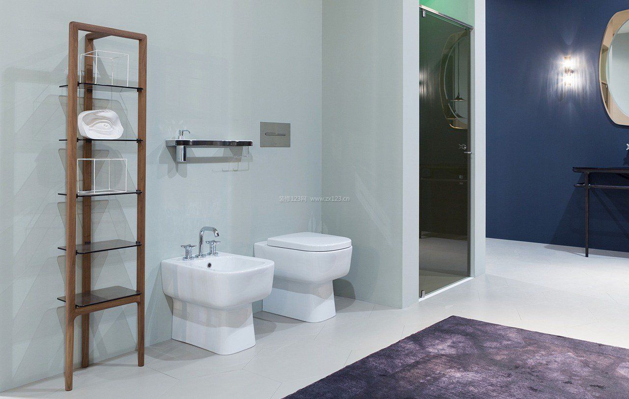 现代白色简约装修卫浴展厅效果图片