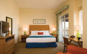 酒店房间图片 纯色壁纸装修效果图片