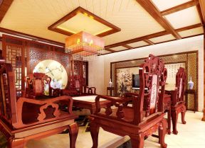 中式古典風(fēng)格效果圖 靠背椅裝修效果圖片