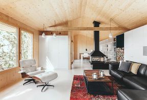 140平米客厅 木屋别墅图片
