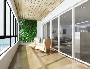 现代家装设计阳台绿化效果图