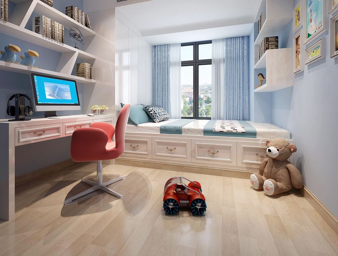 简约室内装修设计儿童房整体效果图片