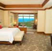 度假酒店设计客房地毯装修效果图片