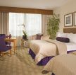 五星级酒店标准间室内装饰设计效果图2023图片