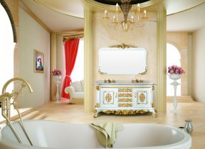 欧式家装豪华复式室内浴室设计效果图