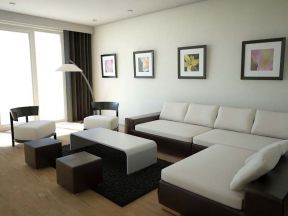 黑白现代简约客厅 客厅沙发背景墙装饰画