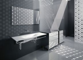 简约现代黑白风格卫浴展厅装修效果图设计