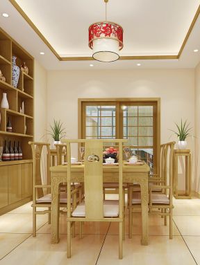 80平米簡約風(fēng)格 中式餐廳設(shè)計(jì)效果圖